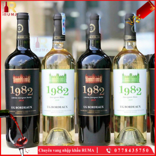 Rượu vang Pháp 1982 đỏ và trắng