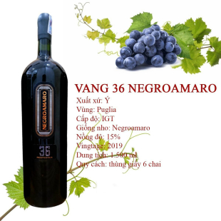 Rượu vang Ý 36 Negroamaro 1.5 lít