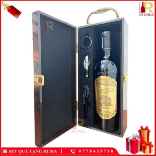 Set quà tặng 1 chai vang Chile Nando - Hộp sơn mài