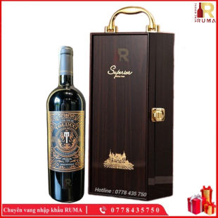 Set quà tặng 1 chai vang Ý Tolucci 14 - Hộp sơn mài