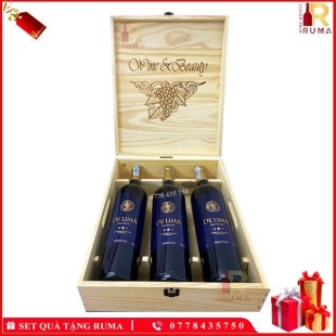 Set quà tặng 3 chai rượu vang Chile De Lima