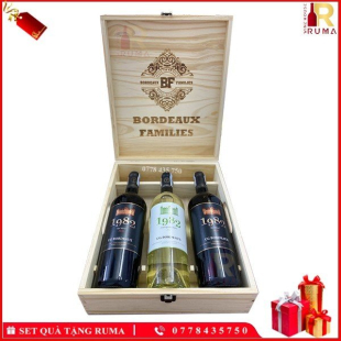 Set quà tặng 3 chai rượu vang Pháp 1982