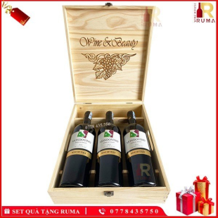 Set quà tặng 3 chai rượu vang Ý Mondovino Rosso