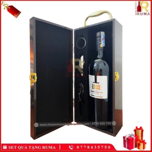 Set Quà Tặng 1 Chai Vang Ý 1933 Rosso - Hộp Sơn Mài