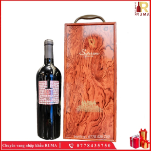 Set quà tặng 1 chai vang Ý 1933 Semi - Hộp sơn mài