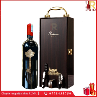 Set quà tặng 1 chai vang Ý Segreto - Hộp sơn mài