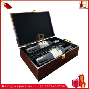 Set Quà Tặng Hộp Sơn Mài 2 Chai Rượu Vang Ý 1933 Rosso